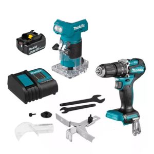 Combo Makita 18v Rotomartillo Brushless + Router DRT52F001