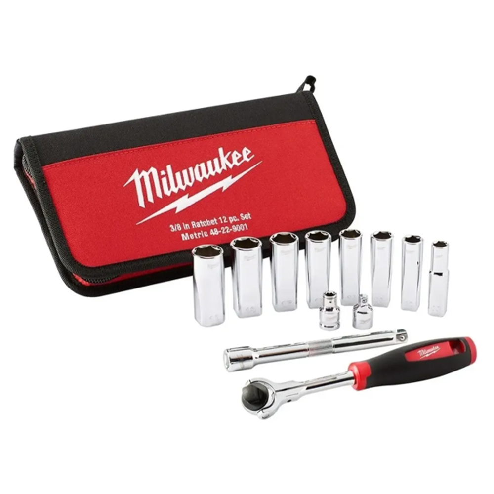 Juego De Dados Métricos De 3/8 12 Piezas Milwaukee 48229001